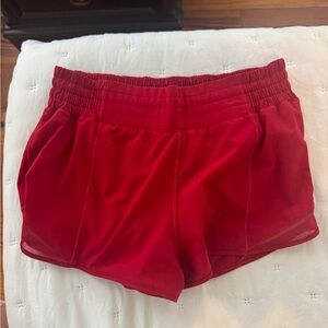 Lululemon hotty hot Women's Red Shorts